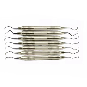 Ensemble de 7 instruments dentaires chirurgicaux Curettes dentaires parodontales Gracey - Product Image 1