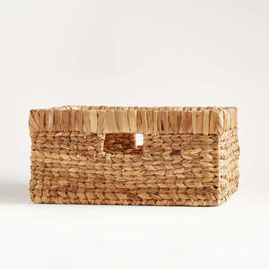 Grand panier de table à langer rectangulaire en jacinthe d'eau naturelle de haute qualité avec poignées | Tienphong Handicrafts - Product Image 2