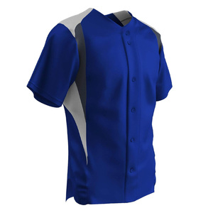 เสื้อเบสบอลแบบเรียบสไตล์ใหม่คุณภาพสูง โพลีเอสเตอร์ 100% แห้งเร็ว ระบายอากาศได้ดี ชุดกีฬา สกรีนโลโก้ทีมได้ สำหรับผู้ชาย - Product Image 3