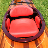 Kayak OMH Night Heron K159 Fast 18' à pont haut pour 1 personne, coque en cèdre, pour la pêche en lacs et rivières, durable
