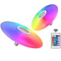 Ampoule de musique à LED RGB Changement de couleur Télécommande Haut-parleur stéréo sans fil Lumière colorée