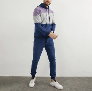 Ensemble de survêtement décontracté imprimé pour homme, 2 pièces, en molleton respirant, sweat-shirt et pantalon de jogging, haute qualité, pour la salle de sport et l'entraînement - Product Image 5
