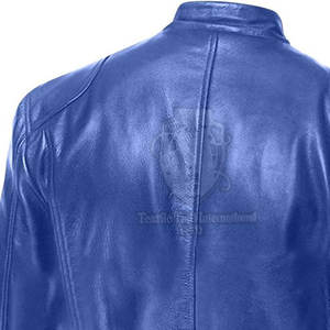 Veste en cuir pour homme de haute qualité avec logo personnalisé en gros, col montant, logo sur le devant, imperméable, pour usage extérieur, veste d'hiver - Product Image 6