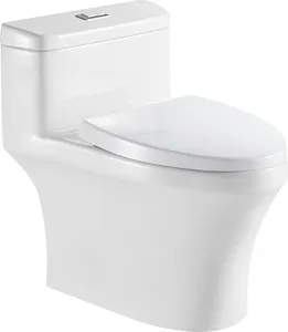 Avilia Stille Sifon Doorspoeling Waterbesparend Ontwerp Groot Formaat Sifonische Eendelige Toiletpot Complete Set (S-305mm) LC-16755