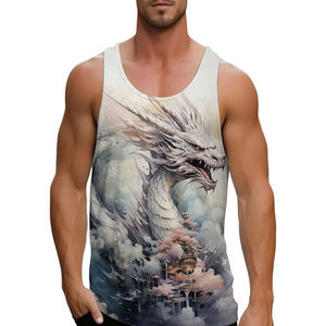 OEM Custom Summer Workout Tank Top for Men <b>Fitness</b> Gym Stringer Sports Wear <b>Body</b> <b>Building</b> Sublimation Technique - Product Image 1
