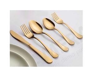 Couverts en métal argenté Cuillère Fourchette Couverts en or Couverts de mariage Couverts de luxe de Noël en acier inoxydable de haute qualité - Product Image 3