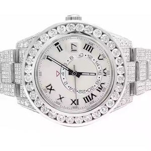 Reloj de acero inoxidable hecho a mano Mossinite Diamond para hombre, reloj de Hip Hop, regalo para él y ella - Product Image 3