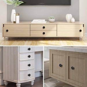 Bouton noir pour armoires tiroirs et armoires bouton de créateur minimaliste élégant pour la décoration de meubles de cuisine ou de bureau à la maison - Product Image 3