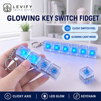 Interrupteur de clavier mécanique, jouet anti-stress, porte-clés à axe lumineux, lumière LED pour apaiser les mains, gadget de bureau, jeu apaisant, cool