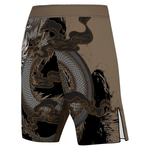 Vente chaude Short MMA imprimé graphique personnalisé pour hommes Short MMA extensible en mélange de Spandex évacuant l'humidité à des prix raisonnables - Product Image 1