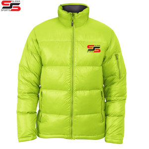 เสื้อแจ็คเก็ตพัฟเฟอร์แบบมีฮู้ดสำหรับผู้ชาย ดีไซน์ใหม่ สำหรับฤดูหนาว ผ้าโพลีเอสเตอร์กันลม สีพื้น  บุด้วยขนเป็ดขาว - Product Image 5