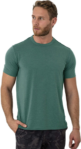 Para EE. UU. Talla 100% Camiseta de lana merino para hombre Suave absorbente Transpirable Anti-olor Sin picazón Capa base Antibacteriana - Product Image 3