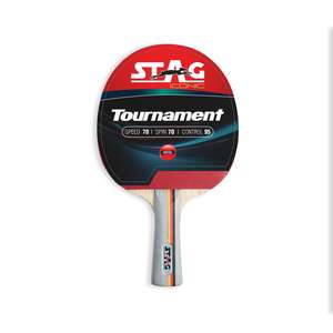 ไม้ปิงปอง Stag Iconic Professional Tournament รุ่น Professional ทำจากไม้และยาง พร้อมพื้นผิวปุ่มยาว ด้านล่างเป็นคาร์บอนไฟเบอร์ - Product Image 1