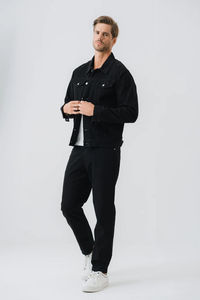 Veste en jean longue surdimensionnée pour femme OEM, vêtement d'extérieur décontracté avec boutons en laine et en tissu, manteau pour l'automne, vêtement d'extérieur décontracté pour femme - Product Image 3