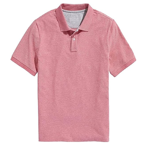 เสื้อยืดโปโลลายทางสีทึบเสื้อยืดแฟชั่นแบบลำลองปรับแต่งได้ - Product Image 1