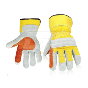 Guantes DE TRABAJO protectores de la mejor calidad Guantes de trabajo de cuero antideslizantes resistentes al desgaste para seguridad - Product Image 5