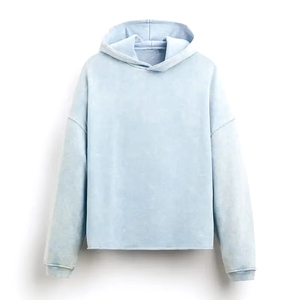 Logo personnalisé 100% coton pull à capuche d'hiver pour hommes pull grande taille surdimensionné avec couleur unie polaire lourde teinte unie - Product Image 6