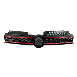 大众高尔夫6 MK6 GTD格栅黑色-红色2009-2012前格栅汽车配件汽车车身系统车身套件