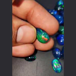 46 piezas de ópalo negro etíope Natural de 12mm a 20mm cabujón de pera ovalada 182 Cts lote Iroc ventas ópalo con piedras preciosas sueltas de fuego - Product Image 3