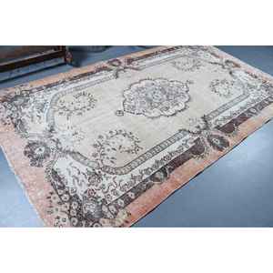 Alfombra Turca de 5.5x9.3 pies (167x284 cm), Alfombra Vintage Marrón con Puntos - Product Image 2