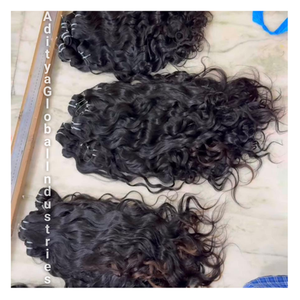 Best Deal 2025 Natural Curly Indian Human Hair <b>Extensions</b> Virgin <b>Cheap</b> Remy Raw Unprocessed Double Drawn Hair Bundles - Product Image 1