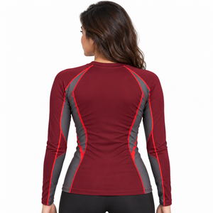 Lightweight <b>Women</b> <b>Rash</b> <b>Guard</b> With Breathable Knit Material Flexible Seams And Comfortable Construction <b>For</b> Outdoor Activities - Product Image 3