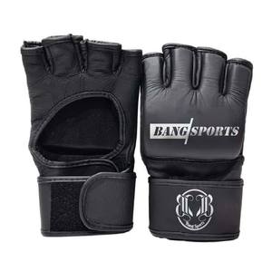 Wholesale Customizable Half Finger Real Leather <b>Boxing</b> <b>Gloves</b> Street Fight MMA Sparring <b>Gloves</b> with Foam Insert for <b>Martial</b> <b>Arts</b> - Product Image 1