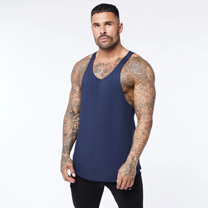 Wholesale <b>Men</b> Fitness Tank Top Custom Sports Gym <b>Mens</b> Stringer Tank Tops Pure Color <b>Singlet</b> - Product Image 1