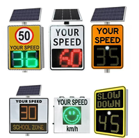 Dispositif d'indication de vitesse routière, panneau de signalisation de vitesse électrique/solaire à radar.