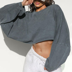 Camiseta Deportiva de Verano para Mujer, Cuello Redondo, Transpirable, Manga Corta, Tejido Jersey, para Yoga, Gimnasio, Running, Moda - Product Image 2