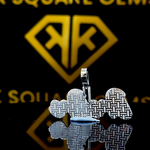 Número personalizado Hip Hop colgante, personaliza tu letra, colgante de número Hip Hop para hombres, colgante de moissanita, joyería Ice Out Hip Hop - Product Image 2