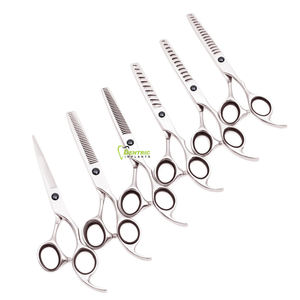 Ciseaux à cheveux droits ergonomiques en acier inoxydable pour droitier Outil de coupe de barbier de haute précision Pointes émoussées pour les cheveux de salon - Product Image 4