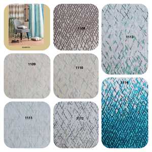 Wholesale 100% Polyester <b>Ring</b> Top Grommet <b>Curtain</b> Fabric 280 cm Shiny Printed Design Roll for Breathable Windows - Product Image 2