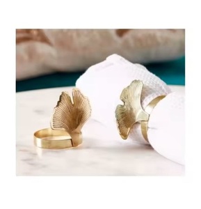 Nouvelle arrivée anneaux de serviette en métal pour les mariages Table gros porte-mouchoirs décoration de fête exquis papillon serviettes anneaux - Product Image 5