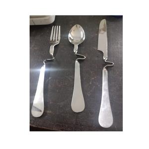 Juegos de Cubiertos de madera de bambú y acero inoxidable con chapado en oro para restaurante Juego de cubiertos de alta calidad de 3 con mango de Bambú - Product Image 5