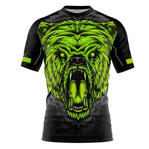 Custom Short Sleeve Surf Logo MMA <b>BJJ</b> Compression Shirt Heat-Transfer Printed Jiu Jitsu <b>Rashguard</b> Stretch Lightweight Design - Product Image 3