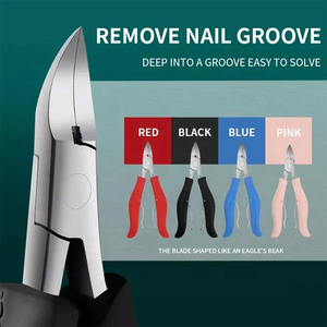 Cortador de uñas de acero metálico resistente de alta calidad con junta de regazo de mango largo y hoja de borde afilado de doble resorte para dedos - Product Image 4