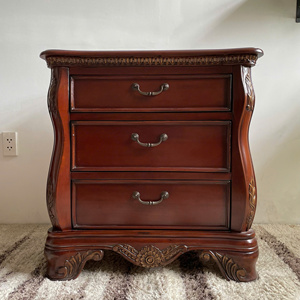 ตู้ nightstand สีเชอร์รี่โบราณสุดหรูสำหรับห้องนอนหรือห้องนั่งเล่นปรับแต่งตามความต้องการของลูกค้า - Product Image 4