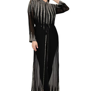 Abaya de luxe caftan pour femmes brodé à la main Abaya modeste ouvert devant Kimono Style femmes haut de gamme mode vacances fête porter - Product Image 1