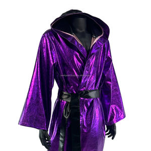 Fabricante de Equipamiento de Boxeo Personalizado, Bata de Boxeo con Capucha de Satén, Vestido de Caminata al Ring, Suministro de Fábrica al Por Mayor - Product Image 4