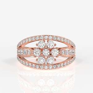 Majestic Bloom Moissanite Diamond <b>14K</b> <b>Gold</b> <b>Ring</b> Elegant and Luxurious Product Category - Product Image 5