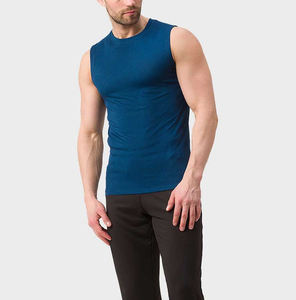 Camisetas sin mangas de verano con logotipo personalizado para hombre, camisetas cómodas de punto transpirables para gimnasio y Fitness - Product Image 5