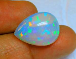 Cabochon en opale éthiopienne véritable coupe poire pour la fabrication de bijoux pierre d'opale éthiopienne pierre précieuse d'opale en vrac - Product Image 5