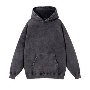 Ropa de calle personalizada para hombre, sudadera con capucha de gran tamaño de algodón de felpa francesa, antiarrugas antiencogimiento, características, patrón sólido, tejido de poliéster - Product Image 5