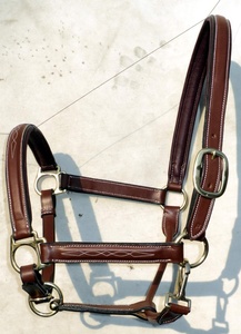 เชือกแขวนคอหนังที่ทำจากหนังน้ำหนักเบาพร้อมกระดุมทองเหลืองบุหนังนิ่มฮาร์ดแวร์ทองเหลืองแข็งอุปกรณ์ขี่ม้า - Product Image 5