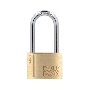 Brass <b>Padlock</b> with Long Shackle 50 mm. - Product Image 1