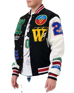 Chaqueta Bomber Varsity Bordada con Chenilla de Secado Rápido con Logotipo para Hombre, OEM, crea tus propias chaquetas de estilo - Product Image 1