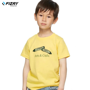FIZAY ENTERPRISES 100% algodón orgánico niños niño camisetas Polos manga corta impresa ropa en blanco algodón orgánico niños - Product Image 4