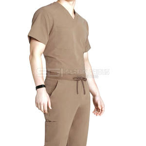 Conjunto de Uniforme Médico Personalizado de Doble Color para Enfermeros, Suave y Ligero, con Cuello en V, Uniforme de Alta Calidad para Hospitales - Product Image 5