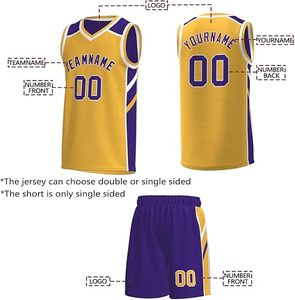Uniforme de basket-ball réversible personnalisé de haute qualité, motif 3D, sans manches, t-shirt athlétique, vêtements d'équipe personnalisés - Product Image 5